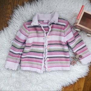 EMMAS GARDEN striped sweater with buttons